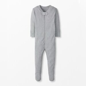 Hanna Andersson Footie Sleeper Zip, Gray, 3-6mo